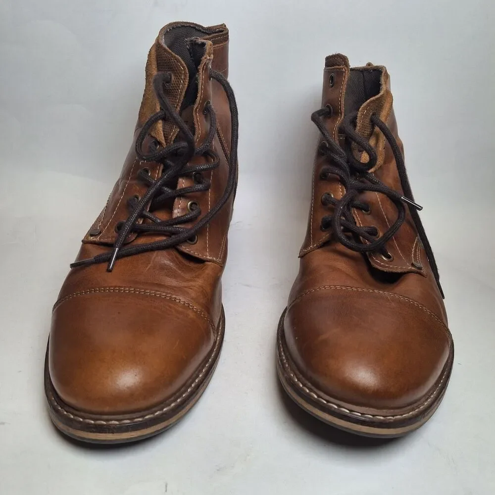Bull Boxer Kelden Chukka Leather Suede Boot Handmade Men 12 /45 Brown Mid Ankle